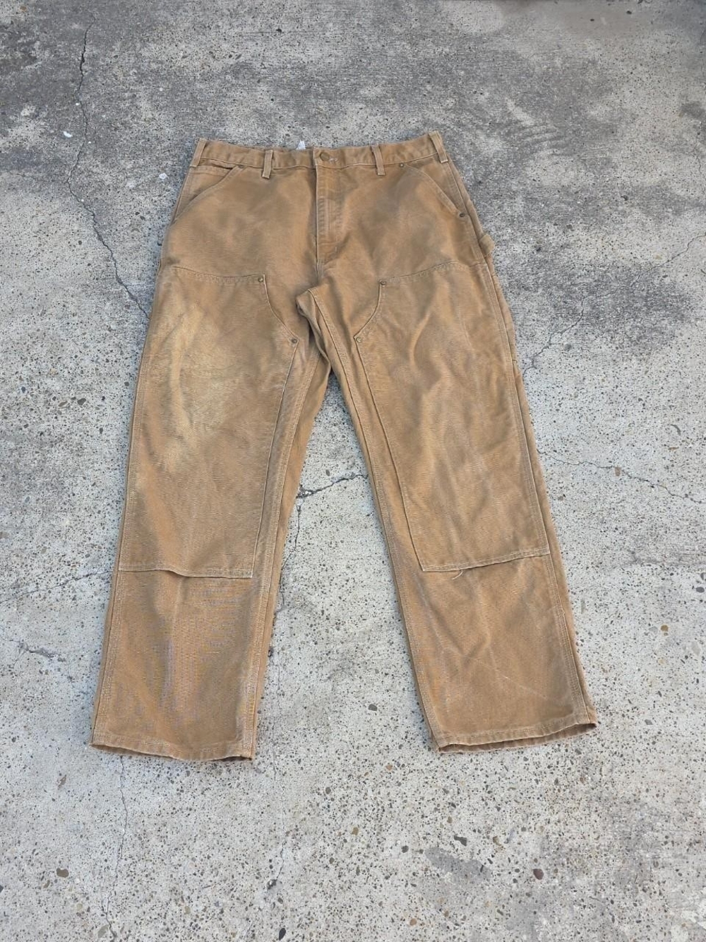 Carhartt Men's BO1 BRN Double Knee Carpenter Pants 36x30 Made in USA